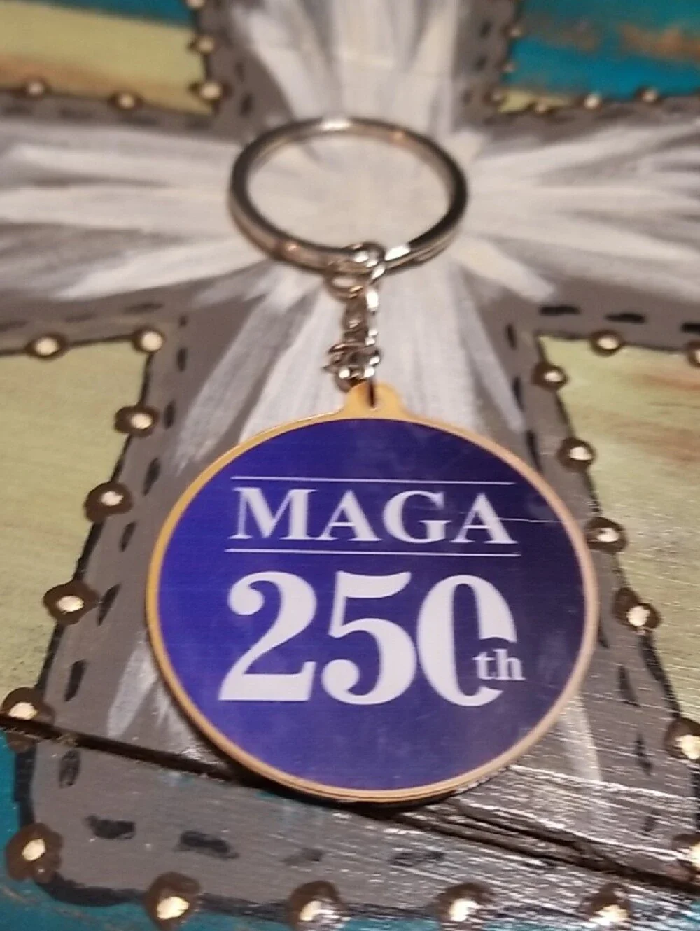 250th Anniversary Blue Keychain USA